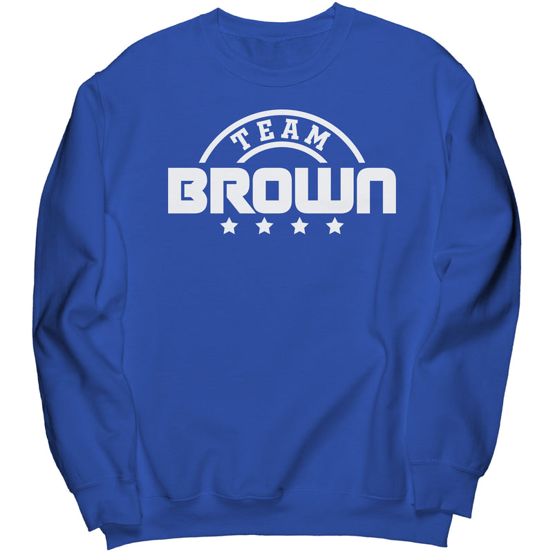 Team Brown Gildan Crewneck Sweatshirt - HM Success Unlimited, LLC